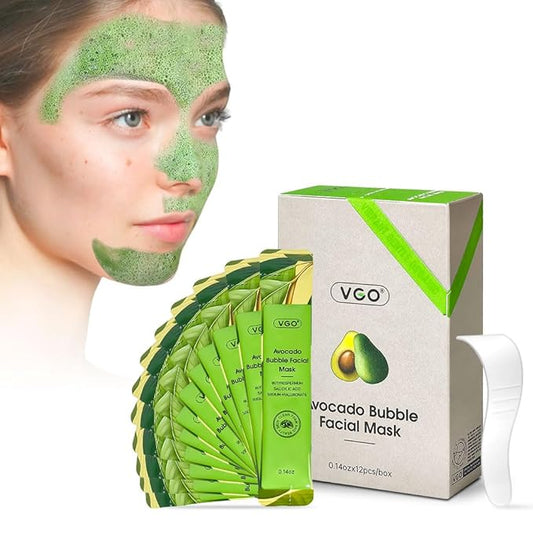 VGO Blackhead Remover Bubble Clay Mask, Deep Moisturizing & Pore Cleanser Face, with Salicylic Acid & Hyaluronic Acid，Daily Hydrating Facial Care & Skin Blackhead Mud, 12pcs (1.08 Ounce (Pack of 1))