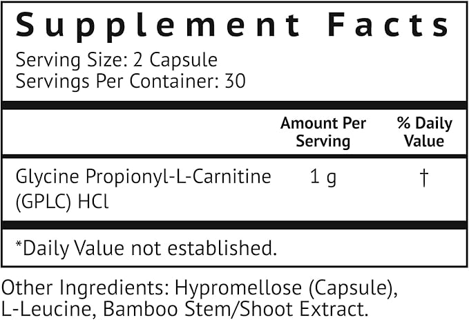 VitaMonk GlycoTrax - High Absorption GPLC Supplement - No Artificial Fillers - GPLC Glycine Propionyl-L-Carnitine Capsules Supplements to Support Healthy Blood Flow - 60 Capsules