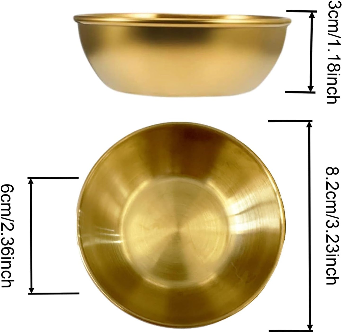 10 Pcs DIY Face Mask Mixing Bowl,3.23" Stainless Steel Esthetician Facial Mask Bowl Skin Care Mixing Tool for Salad Cereal Fruit Appetizer Snack Soup Dipping