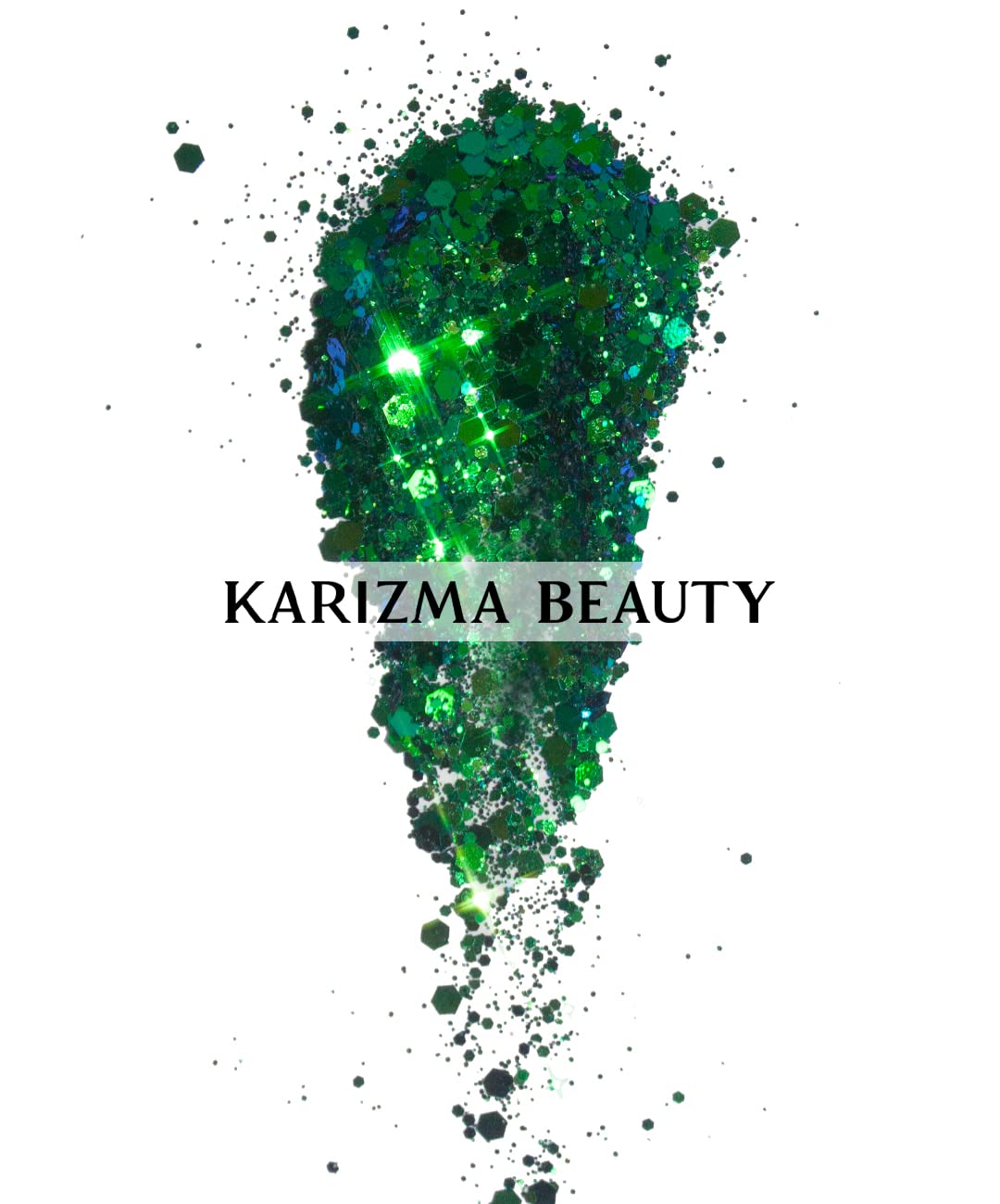 KARIZMA Poison Ivy Body Glitter. 10g Chunky Hair Eye and Body Shimmers for Women. Rave, Festival Accessories, Cosmetic Makeup. Loose Set