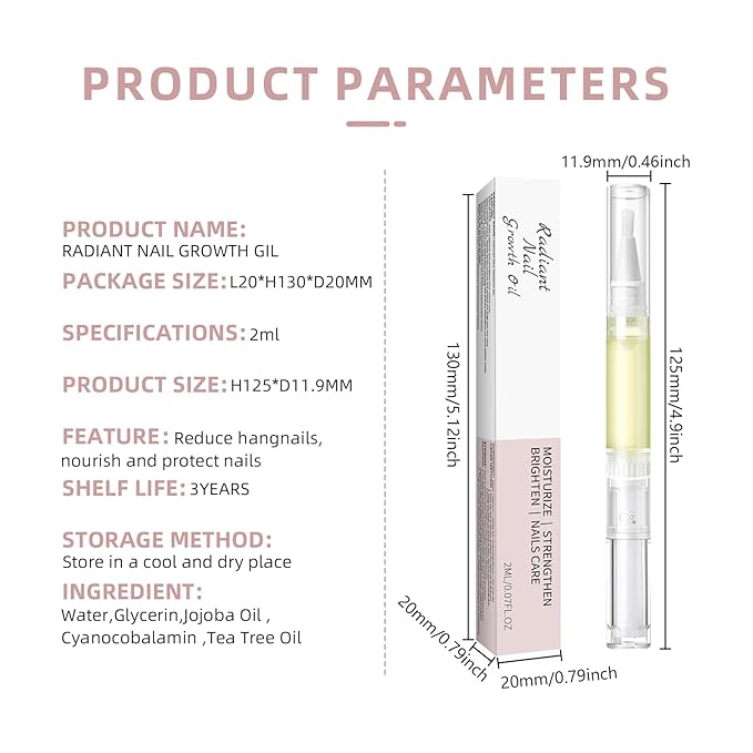 Cuticle Oil Pen， Nail Growth and Strengthener，Nail Growth Oil，Nail Hardener for Damaged nails