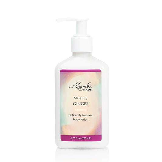 Kuumba Made White Ginger Body Lotion | 6.75 Ounces | Clean and Lightweight | Body Lotion Scented | Vegan and Alcohol Free | Nourishing and Gentle On Skin