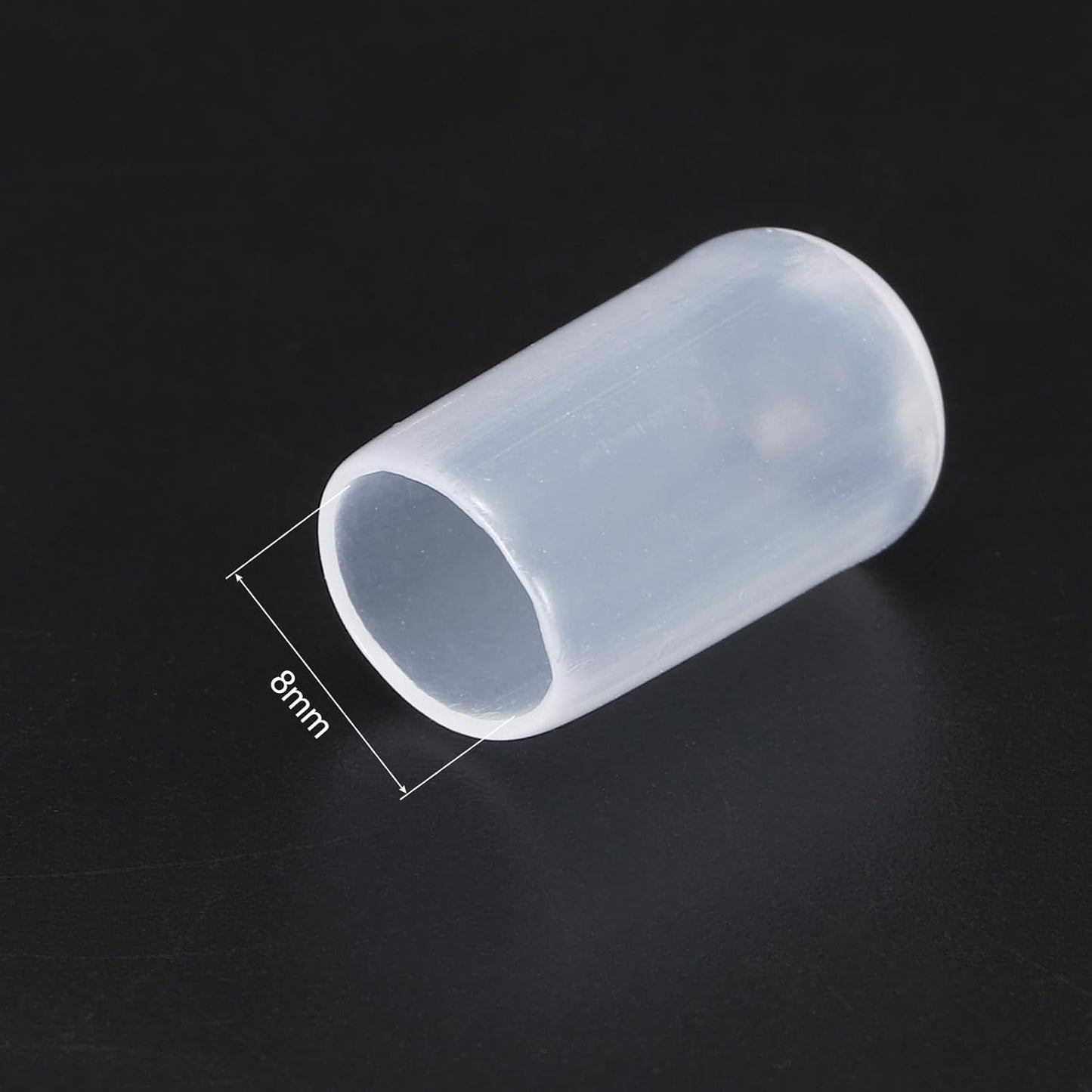 uxcell 50pcs Rubber End Caps 8mm(5/16 inch) ID Vinyl PVC Round Tube Bolt Cap Cover Screw Thread Protectors Clear