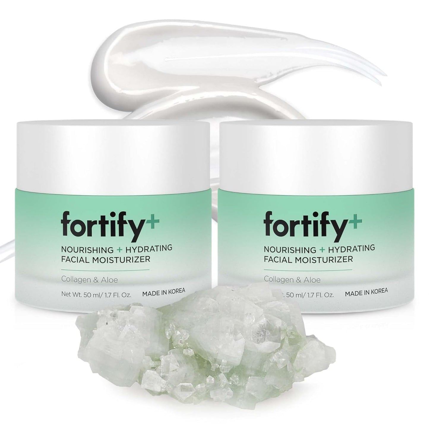 Hyaluronic Acid Moisturizer For Face with Collagen & Aloe - Dermatologist-Tested Anti-Aging Korean Skin Care - Ultra Hydrating & Nourishing - Fragrance & Alcohol-Free (2 Pack)