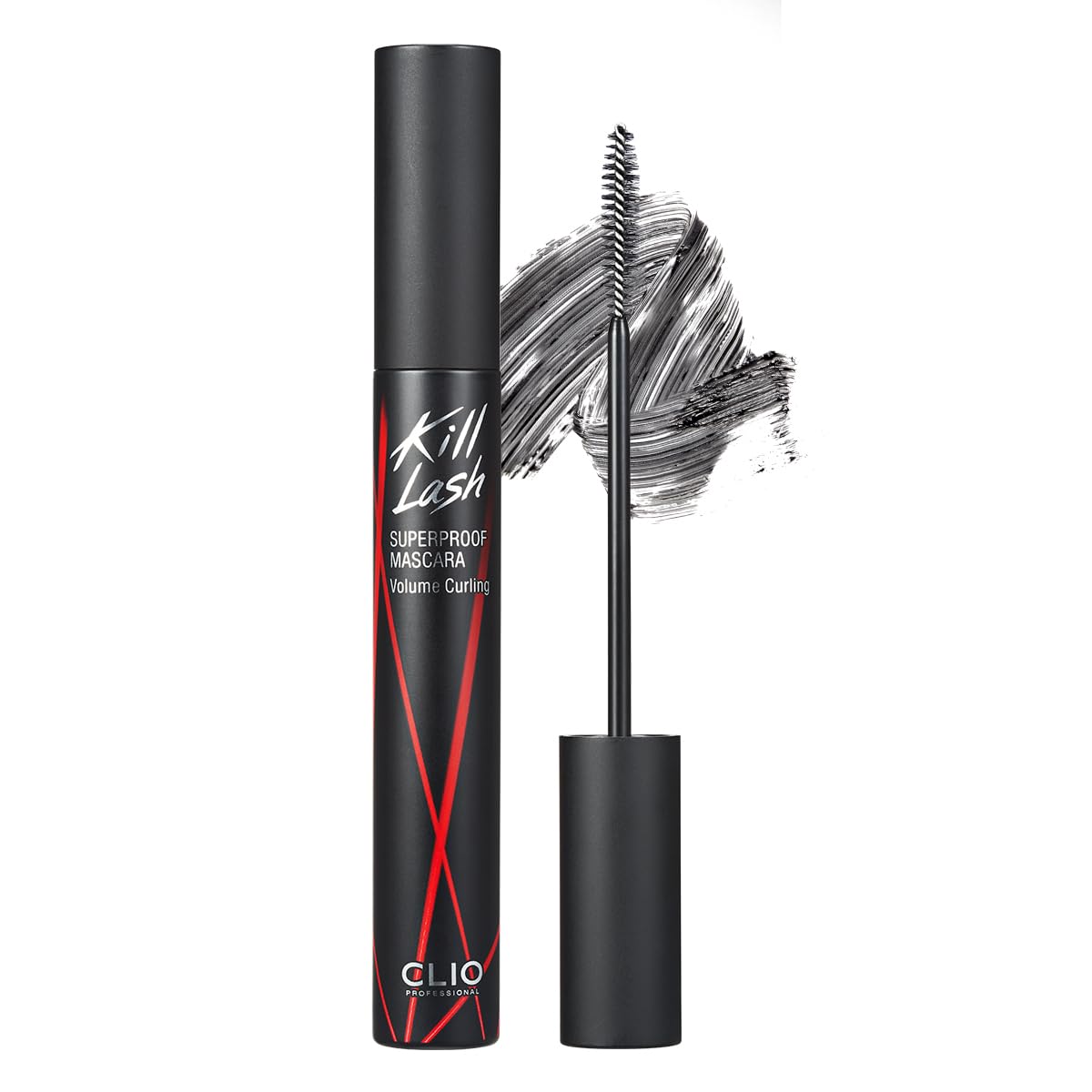 CLIO Kill Lash Superproof Mascara, Waterproof Mascara Black, Volumizing for Natural Curling Eyelash, Long-Lasting, Clump & Smudge-Free, for Sensitive Eyes, Korean Makeup Beauty (002 Volume Curling)