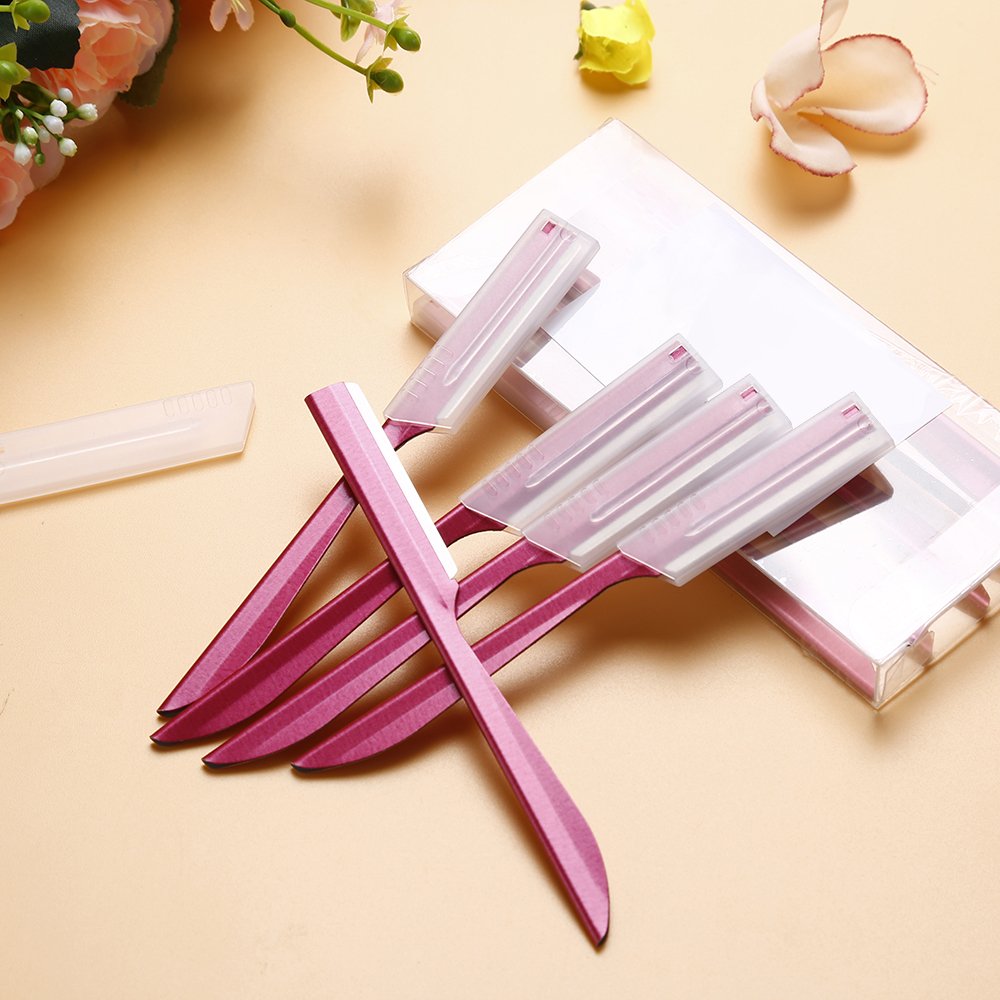 Eyebrow Razor, Eyebrow Razor Shaper for Men and Women, Grooming Shavers (red-10pcs)