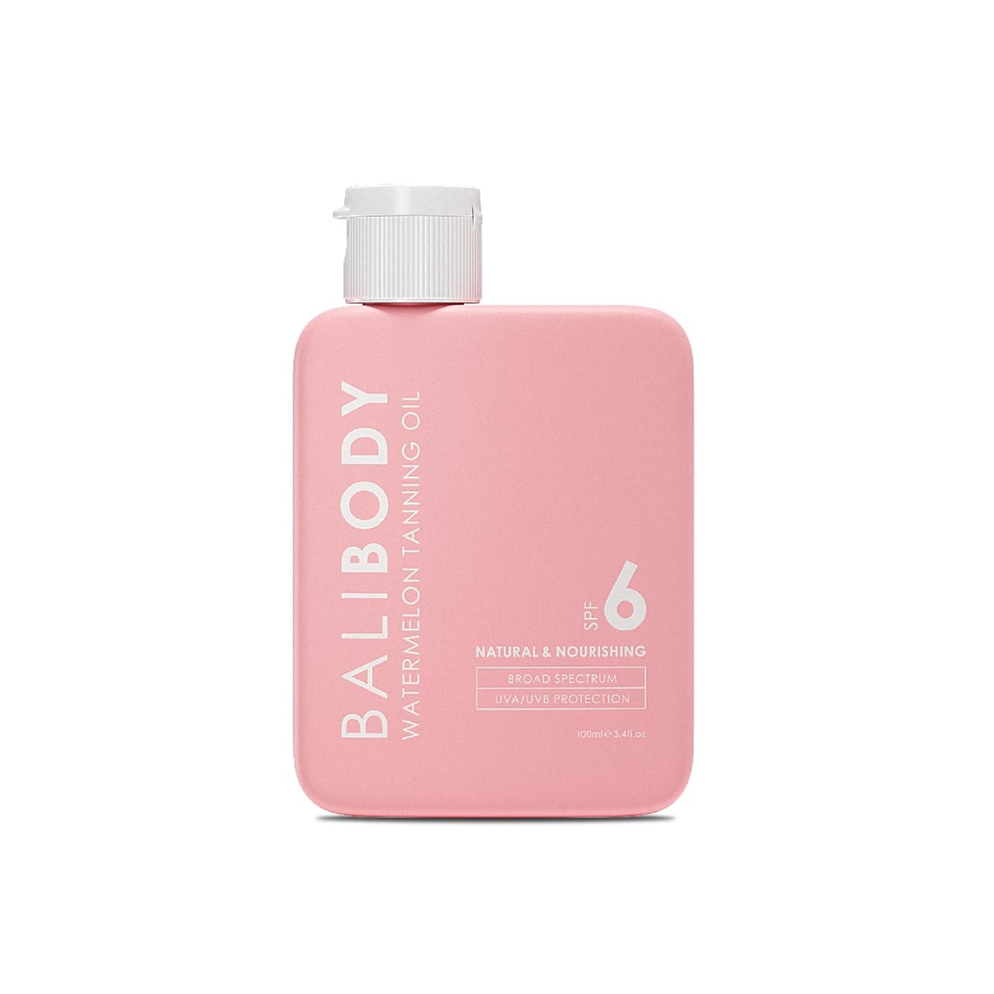 Bali Body Watermelon Tanning Oil SPF 6 | Infused with Natural Oil | Fruity Scent Summer Essential for Golden Deep Glow | Vegan, Cruelty Free (100ml/3.4 fl oz)