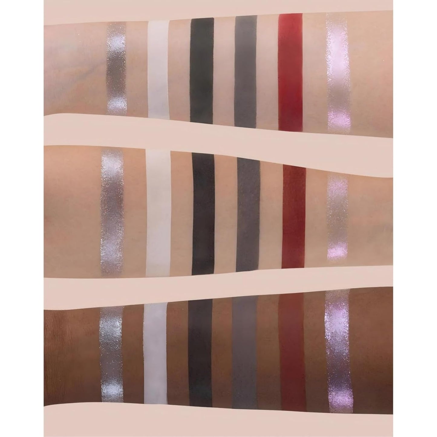 Flower Knows Swan Ballet Six-Color Makeup Palette,Eyeshadow,Blush,Highlighting & Contour All-in-One Face Makeup Palette with 4 Matte+2 Shimmer Smoky Shades(02 Black Swan,0.23 Oz)