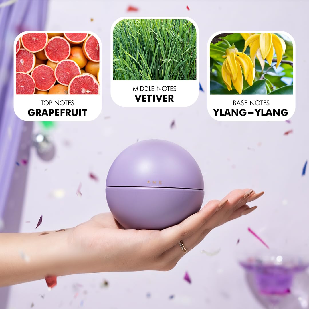 Eze AWE Eau de Parfum for Women 75ML | Long-Lasting Luxury Perfume | Fruity Grapefruit, Rosemary & Cardamom | Floral Ylang & Tuberose | Woody Leather, Cedar & Vetiver Base | Premium EDP Fragrance