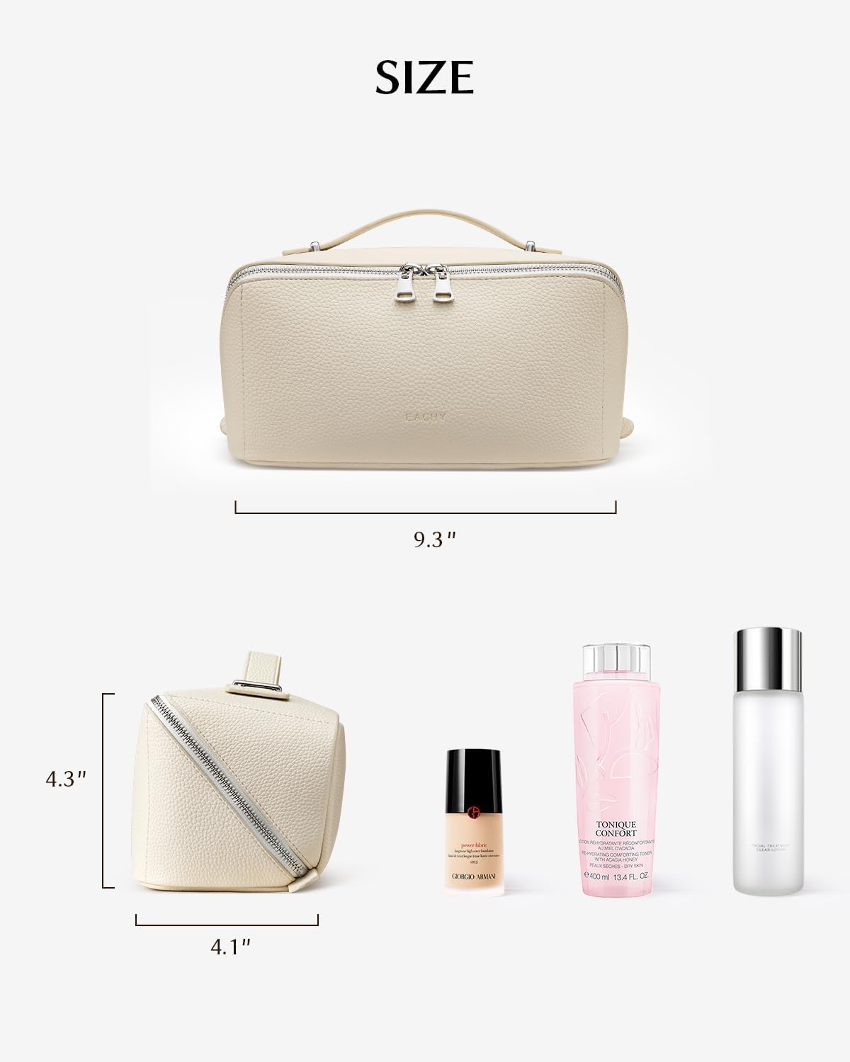 EACHY Travel Makeup Bag,Large Capacity Cosmetic Bags for Women,Waterproof Portable Pouch Open Flat Toiletry Bag Pattern Makeup Bag