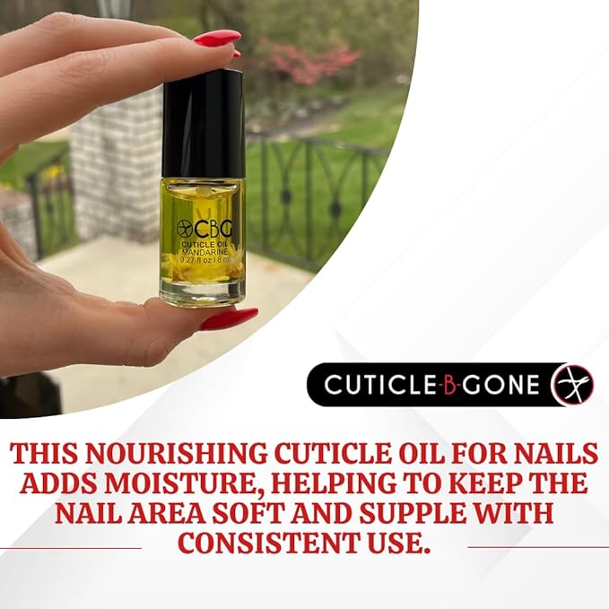 Cuticle Oil for Nails, Hydrating Cuticle Oil, Softens Dry Cuticles, Moisturizes Nail Beds, Conditions Skin, Smooths Rough Edges, Supports Nail Care, Mandarine, 0.27 Fl Oz