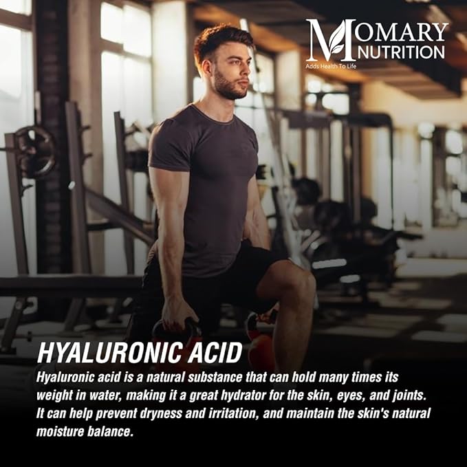 Hyaluronic Acid Supplement, Natural Skin Hydration, Advanced Joint Support and Mobility Booster, Type II Hydrolyzed Collagen, Turmeric, Glucosamine, Chondroitin, 30Caplets 850Mg