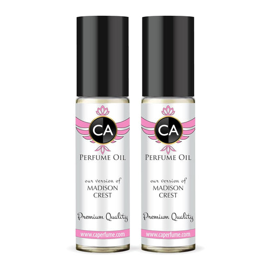 CA Perfume Impression of Madison Crest for Women Eau De Parfum Chypre Floral Scent Long Lasting Perfumes for Women Travel Size TSA Ready for Day and Night Wear 0.33 Fl Oz 10ml (Pack of 2)