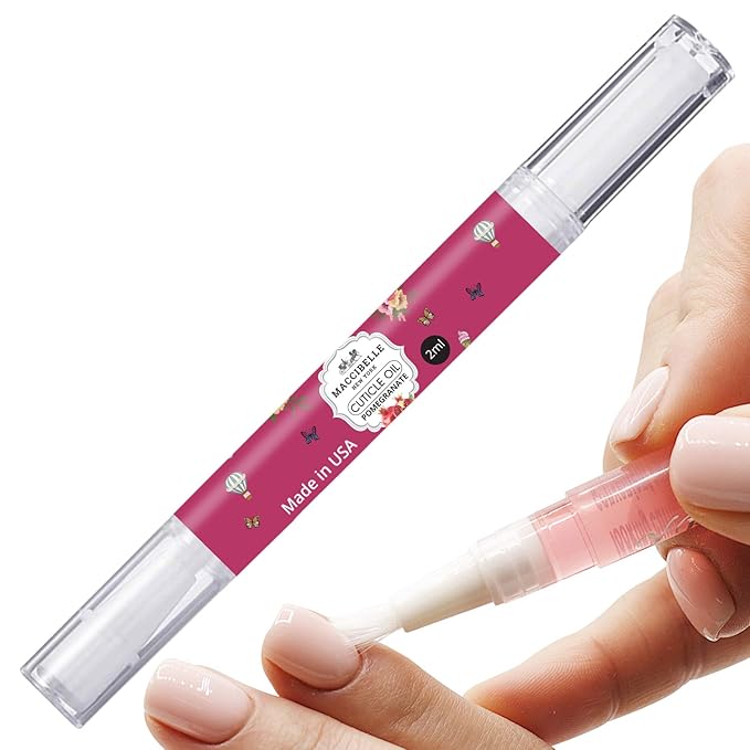 Maccibelle Pure Cuticle & Nail Oil Pen 2ml Heals Dry Cracked Cuticles (Milk & Honey + Pomegranate)