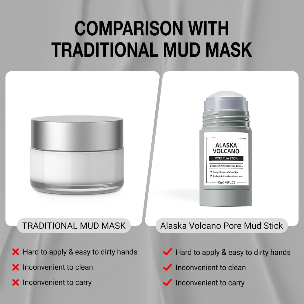 Clay Mask For Face Skincare, Blackhead Remover Face Mask with Seaweed Mud Extract, Deep Pore Cleansing, Moisturizing, Skincare Facial Mask for Refining Pores and Controlling Oil, 40g/1.35oz