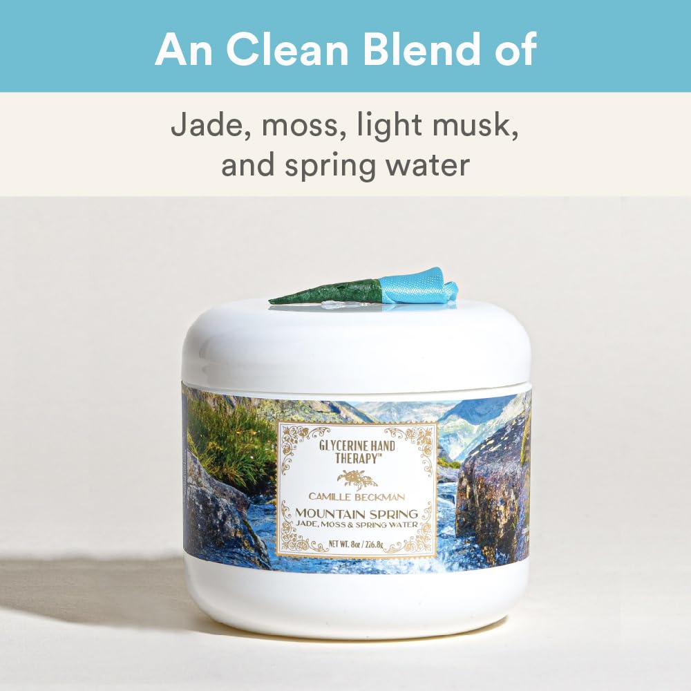 Camille Beckman Glycerine Hand Therapy Cream, Mountain Spring Scent, 8 Ounce