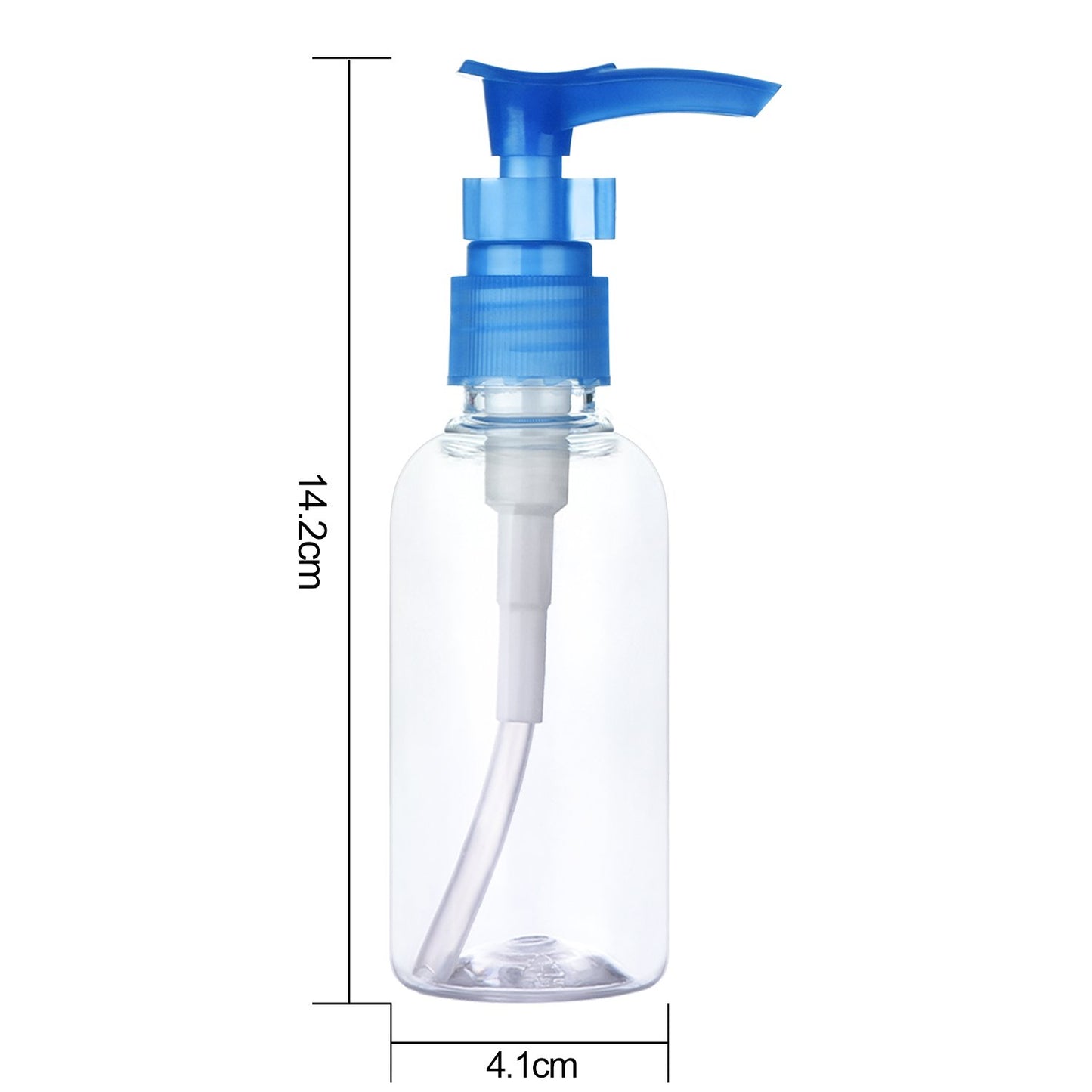 Transparent Travel Bottles Pump Bottle Lotion Dispenser Bottle, 4 Pieces(100 ml)