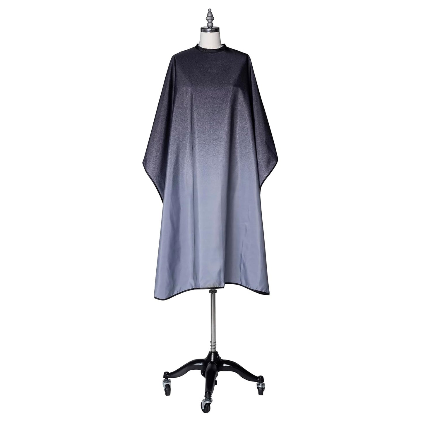 Fromm Professional Client Hair Styling and Hair Cutting Cape, Water and Stain Repellent Teflon Coating for Shampoo Bowl and Wet/Dry Cutting, 44" x 58", Black/Grey Ombre