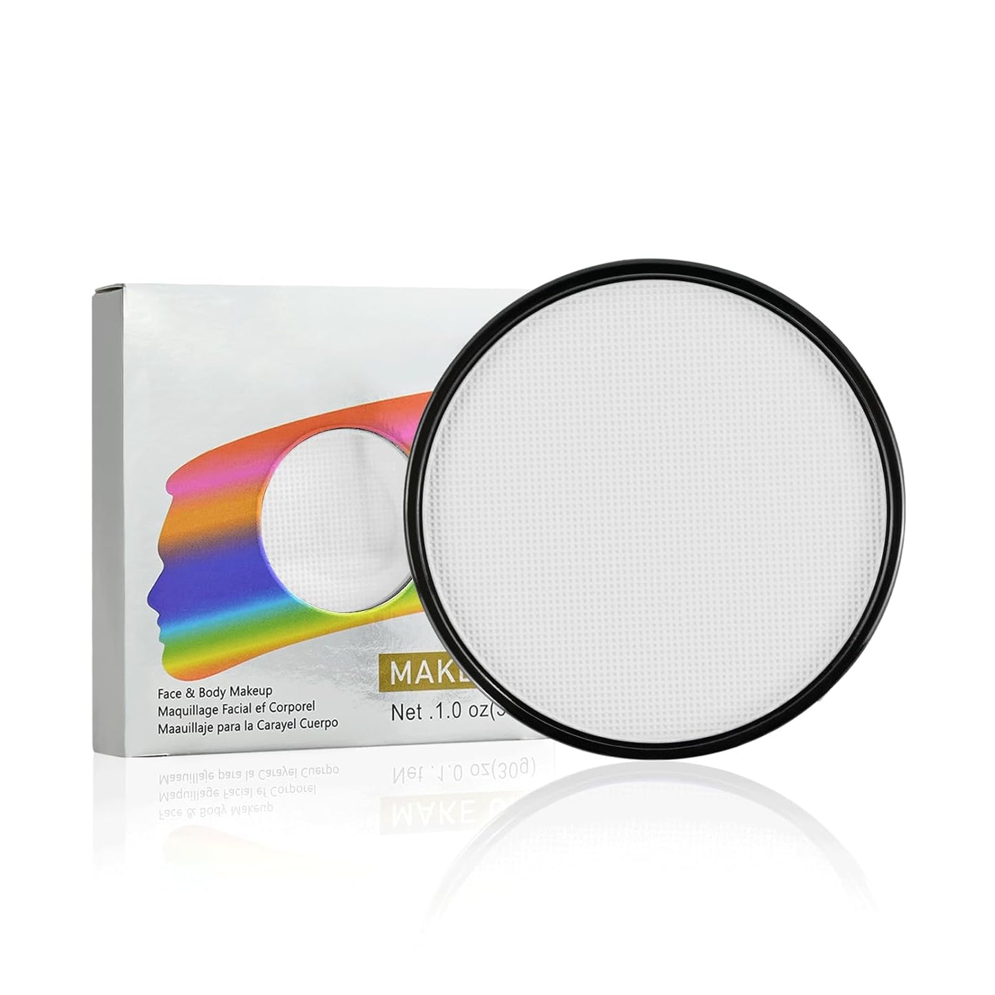 White Face Paint, Water Based Facepaint, Non Toxic & High Pigment White Body Paint for Halloween, Easter, Costume, Cosplay, Clown Makeup 1.06 Oz.