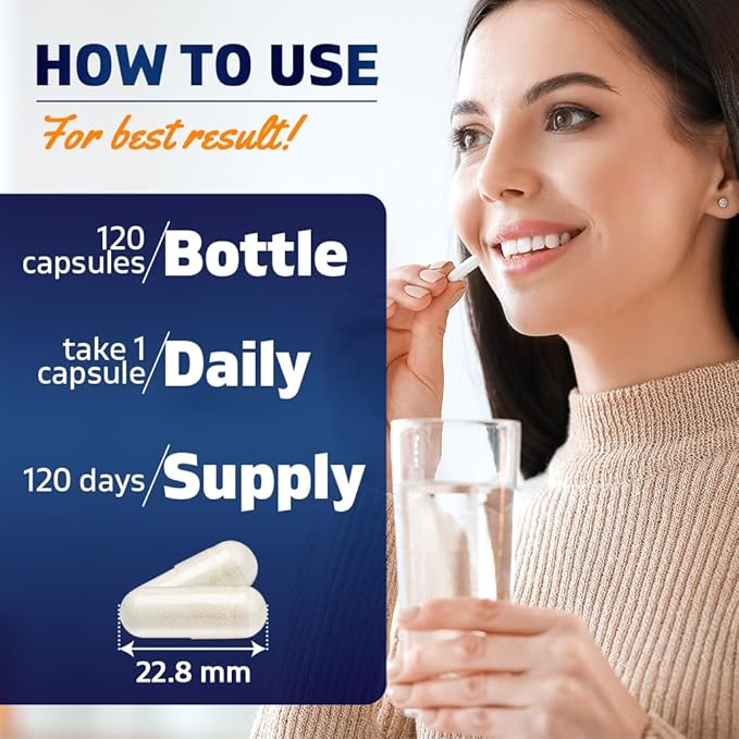 Vitamatic Hyaluronic Acid Supplements 200mg - Supports Healthy Connective Tissue and Joints - Promote Youthful Healthy Skin - 120 Capsules