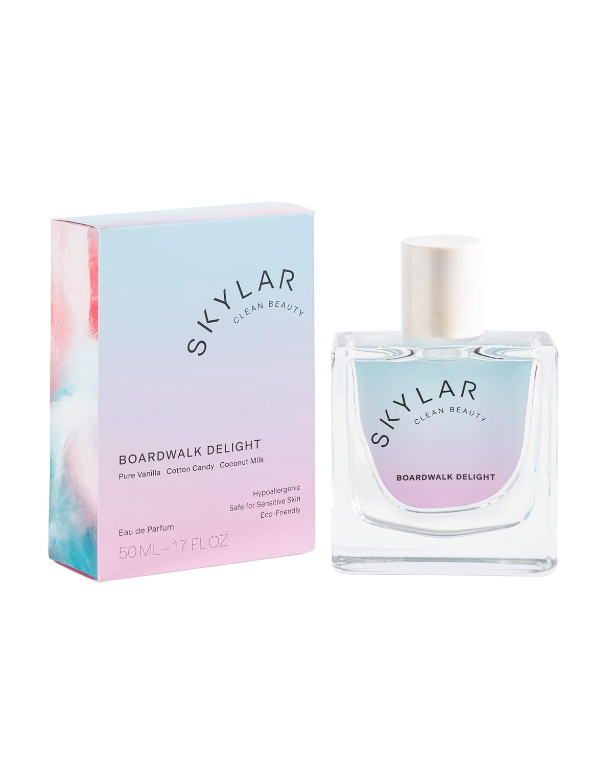 Skylar Boardwalk Delight Eau de Parfum - Hypoallergenic & Clean Perfume for Women & Men, Vegan & Safe for Sensitive Skin - Notes of Cotton Candy, Vanilla & Coconut Milk - 50mL /1.7 Fl oz