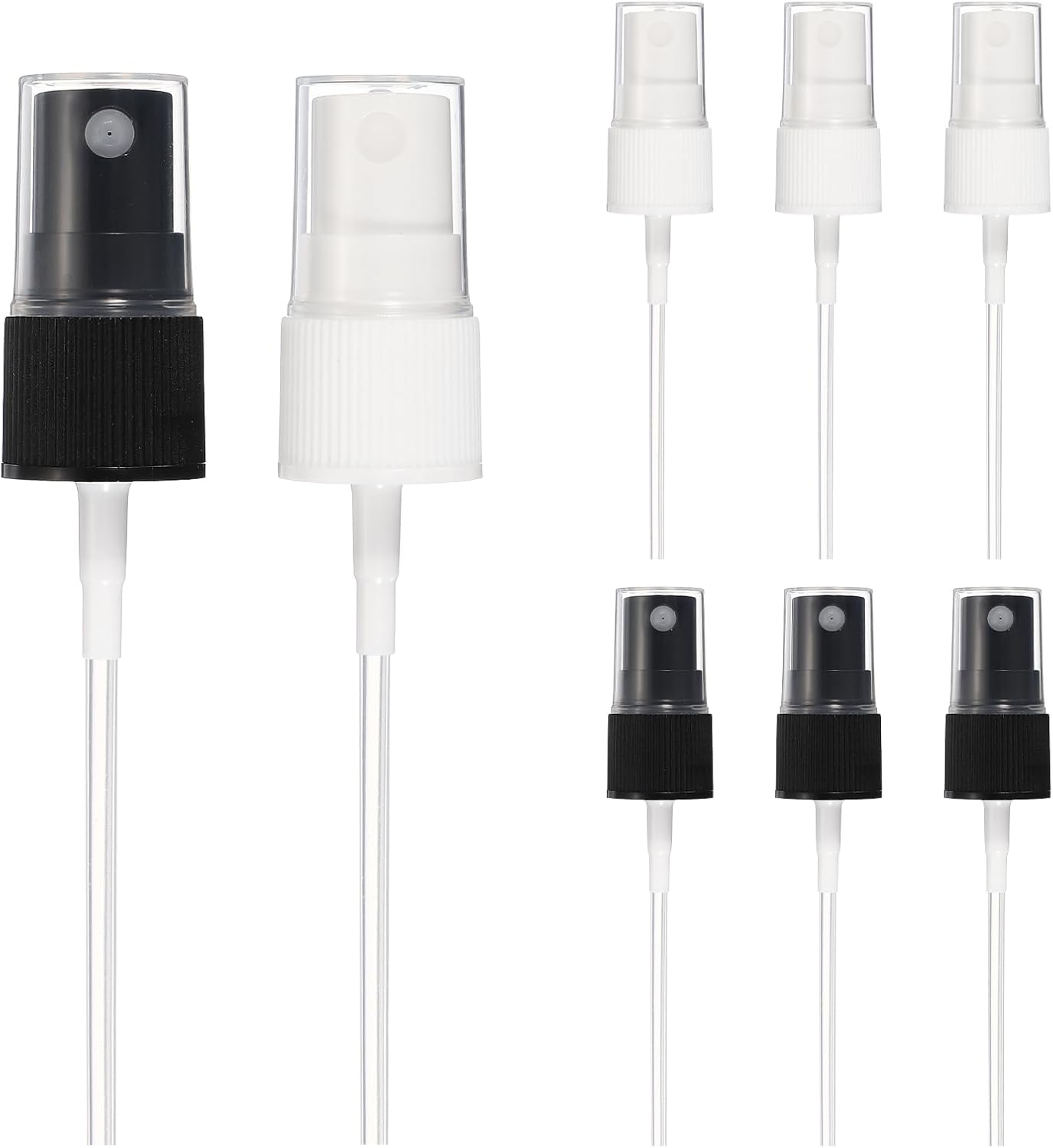 Fine Mist Spray Top, Spray Bottle Top Nozzle Sprayer Reusable Replacement for 18 Caliber Bottles Pump - Fitting For(Essential Oil Bottle/Perfumes/Cleaning Solution) 8 Pcs & 2 Color