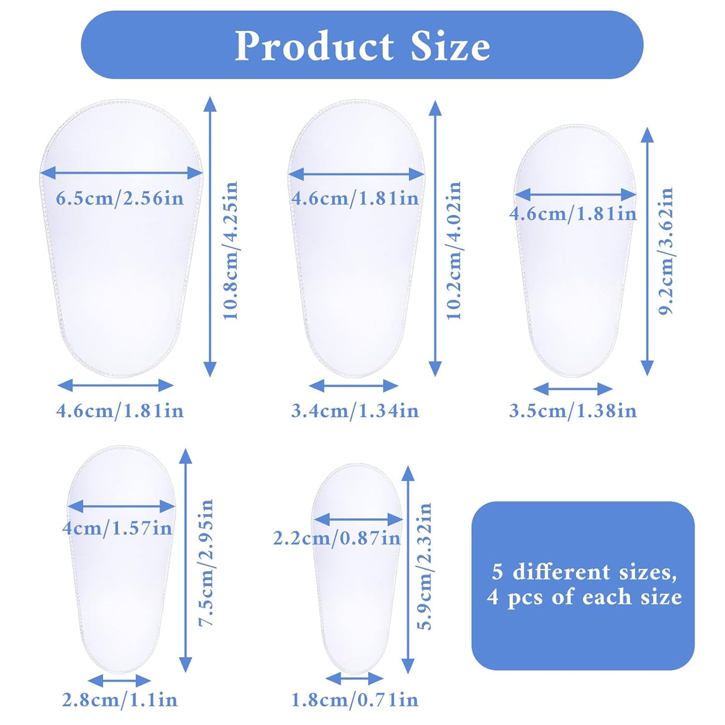 20 PCS Makeup Brush Covers, 5 Sizes Clear Plastic Protective Sleeves, Dustproof & Waterproof Cosmetic Brush Guards for Travel Storage Organizer