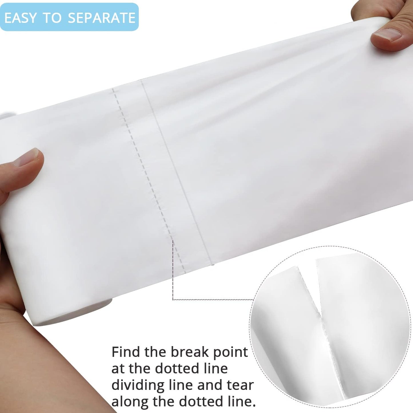 10 Gallon Trash Bags - 18 Micron Ultra Thick Strong Clear Medium Size Garbage Bin Liners for Office Kitchen, Fit 8-10 Gallon, 90 Count