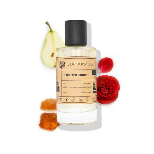 Seductive Sunrise - Inspired by Delina Exclusif - pheromones perfumes for women cologne - dupes fragrances - Clean Paraben Free Vegan - 3.4 fl. oz (100ml) with perfume oil 10 ml roll-on