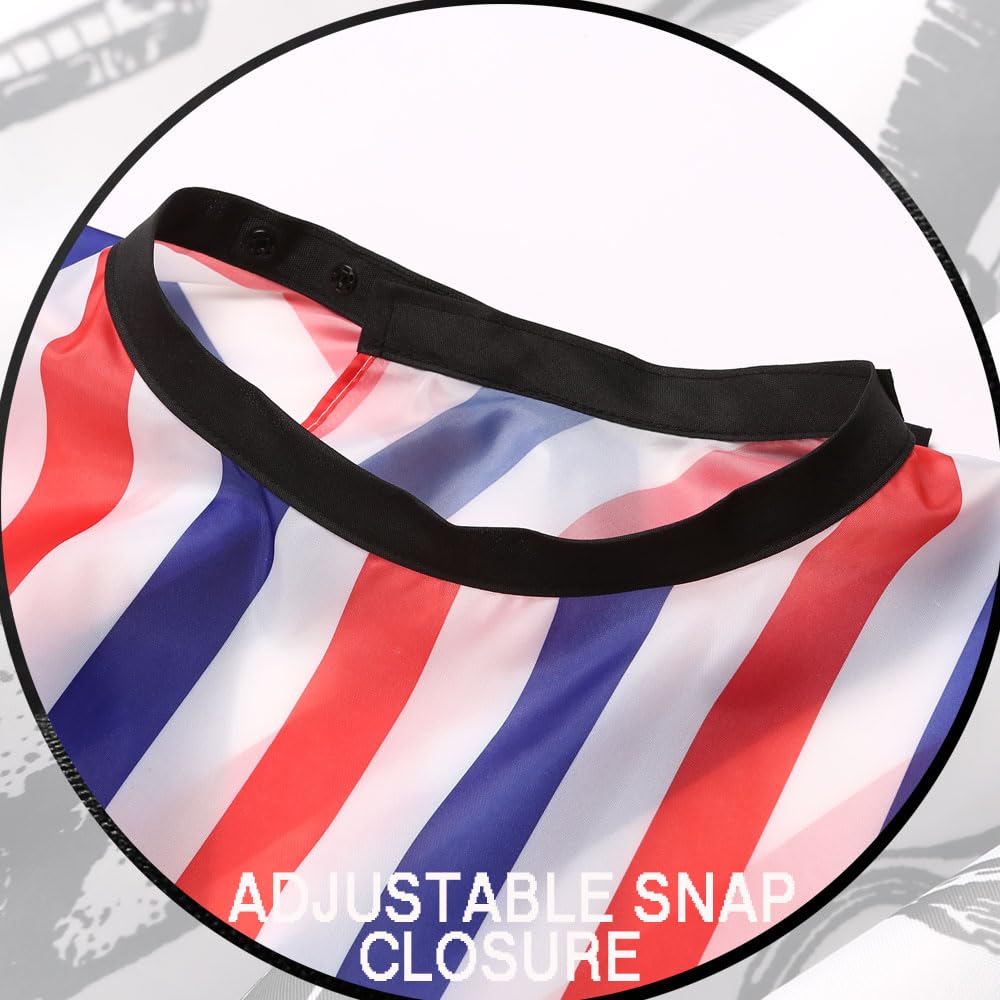 Professional Hair Cutting Cape with Neck Duster Brush, Salon Barber Cape, Hairdressing Accessories (Multicolor Stripe)