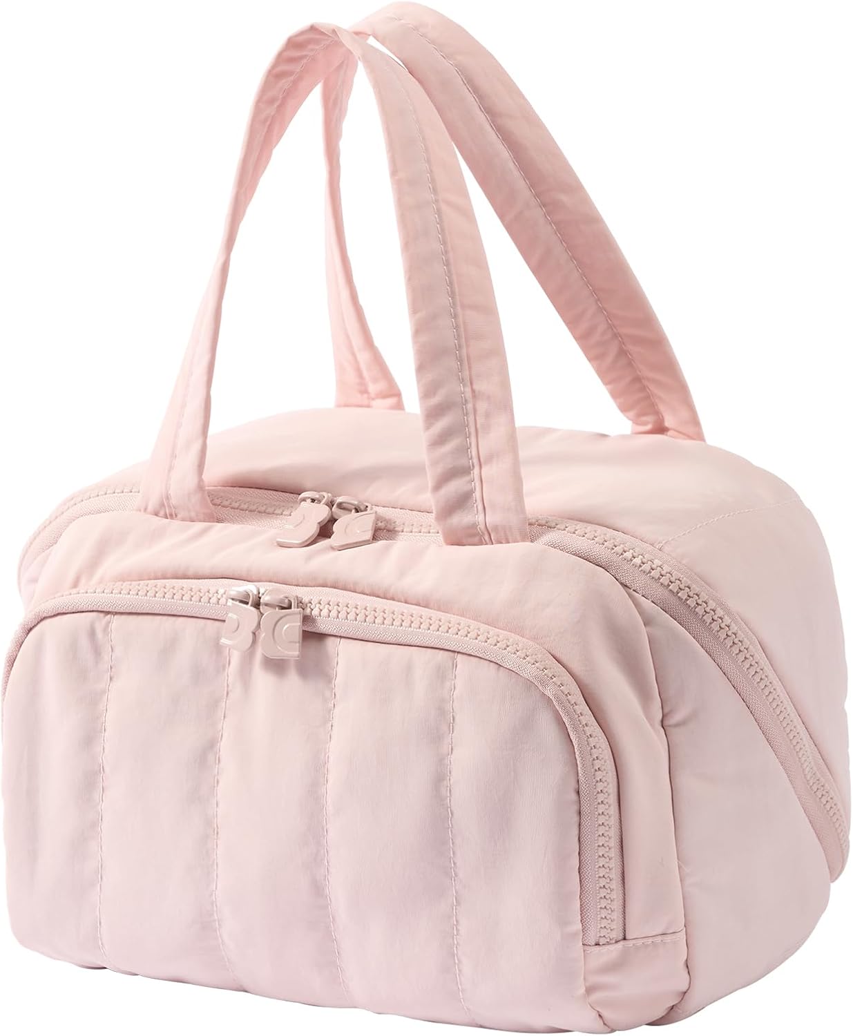 Makeup bag, Large Capacity Cosmetic Bag for Women, Portable Wide-open Toiletry Bag, Travel Makeup Bag with TPU Compartments for Accessories, Essentials, Toiletries, Makeup Brush Bag