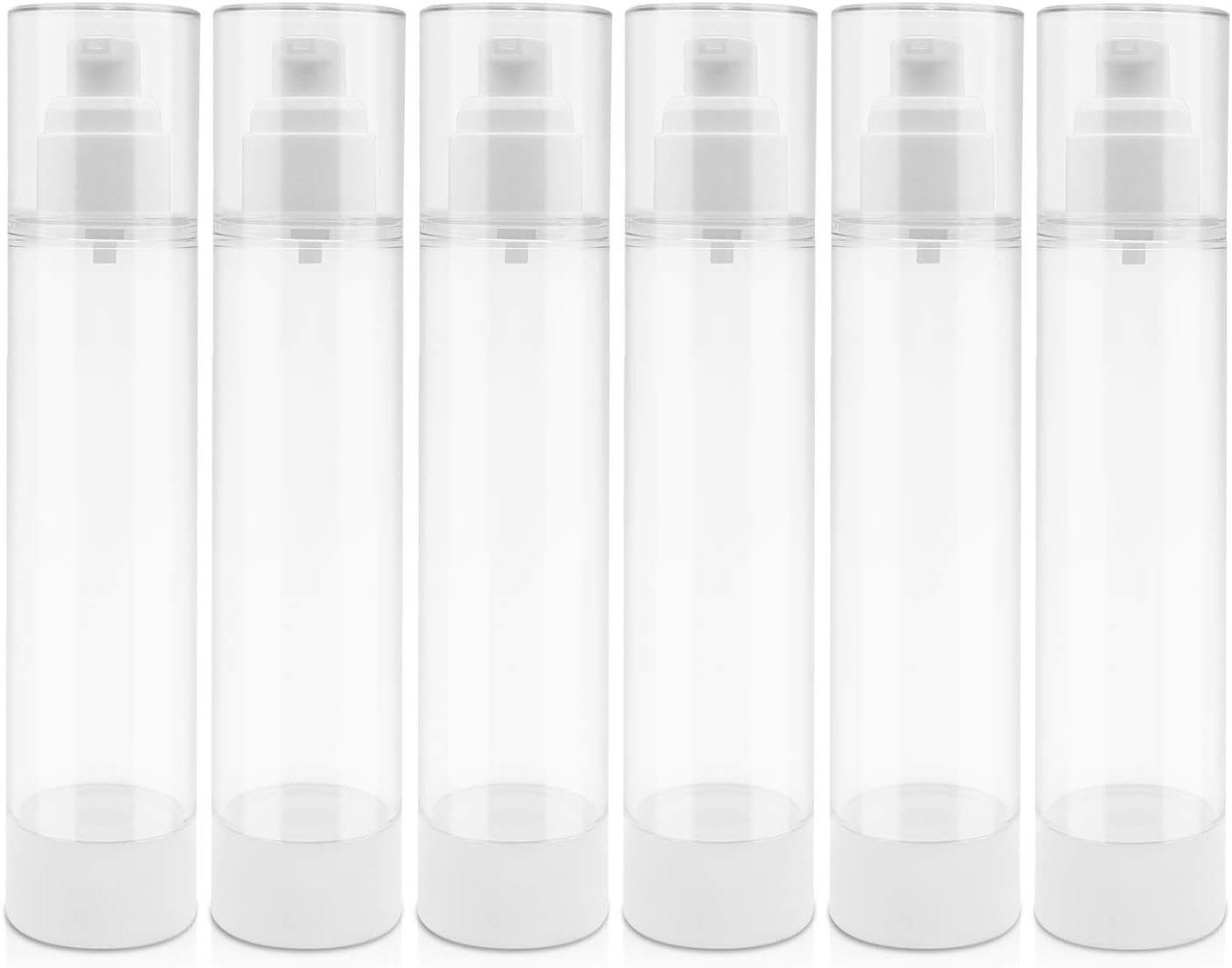 TRENDBOX 120ml / 4oz Airless Vaccum Pump Travel Bottles for Lotions, Cream - 6 Pack