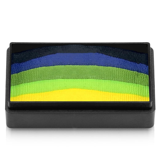 Kraze FX Dome Stroke - Dragon Dance (25 gm), Professional 1-Stroke Split Cake, Hypoallergenic, Non-Toxic, Water Activated Face & Body Painting Makeup Supplies for Sensitive Skin, Kid Safe, Adults