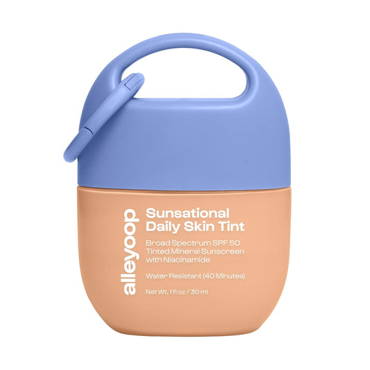 Alleyoop Sunsational Tinted Moisturizer SPF 50 for Face Broad Spectrum – 100% Mineral Face Sunscreen with Jojoba, Hydrating & Soothing Tinted Sunscreen, Vegan & Cruelty-Free (Sunrise)