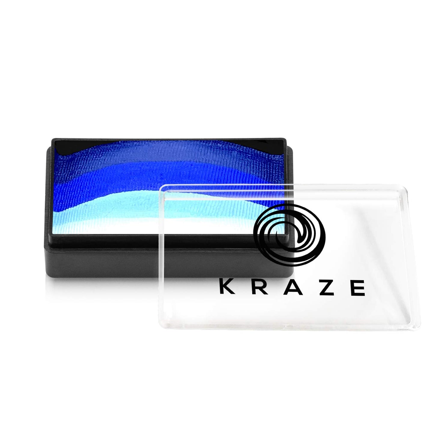 Kraze FX Dome Stroke - Dark Wave (25 gm), Professional 1-Stroke Split Cake, Hypoallergenic, Non-Toxic, Water Activated Face & Body Painting Makeup Supplies for Sensitive Skin, Kid Safe, Adults