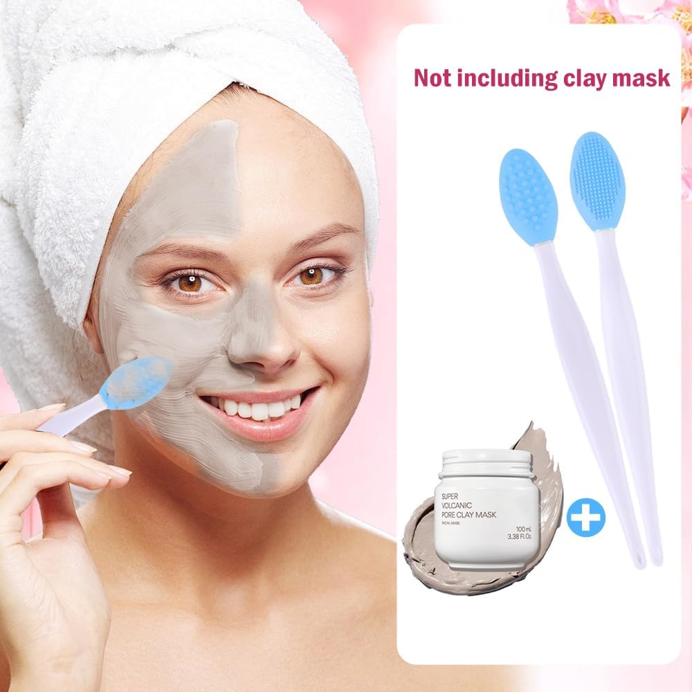 10 Pcs Silicone Lip Scrub Brush Exfoliating,Nose Clean Blackhead Removal,Lip Scrubber for Lip Lightening,Lip Exfoliator Scrubber Tool for Dark Lips