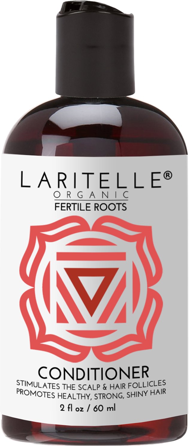Laritelle Organic Travel Size Conditioner 2 oz | Fortifying, Strengthening & Rejuvenating | Stops Hair Shedding, Promotes Hair Growth | Ayurvedic Herbs, Lavender, Ginger, Rosemary, Patchouli & Cloves