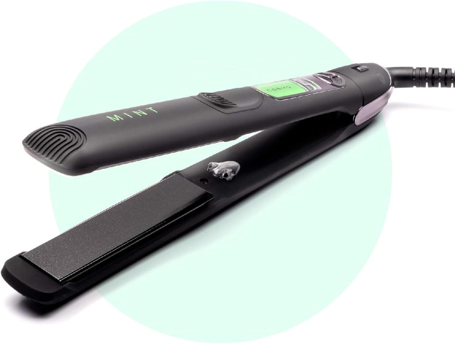 Professional Series Ultra-Smooth Cosmo Flat Iron for Thick Hair by MINT | Powerful Salon-Grade Single-Pass Ceramic Tourmaline Ionic Hair Straightener. Travel-Ready Dual Voltage