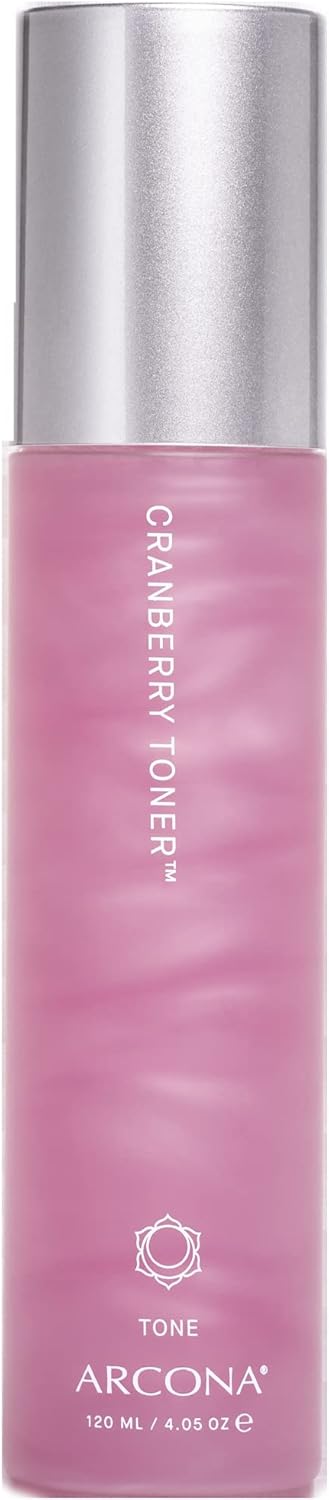 Arcona Cranberry Extract and Rice Toner - Hydrating Milky Brightening Tonic for Glowing Skin. 4.05 fl oz., Made in The USA