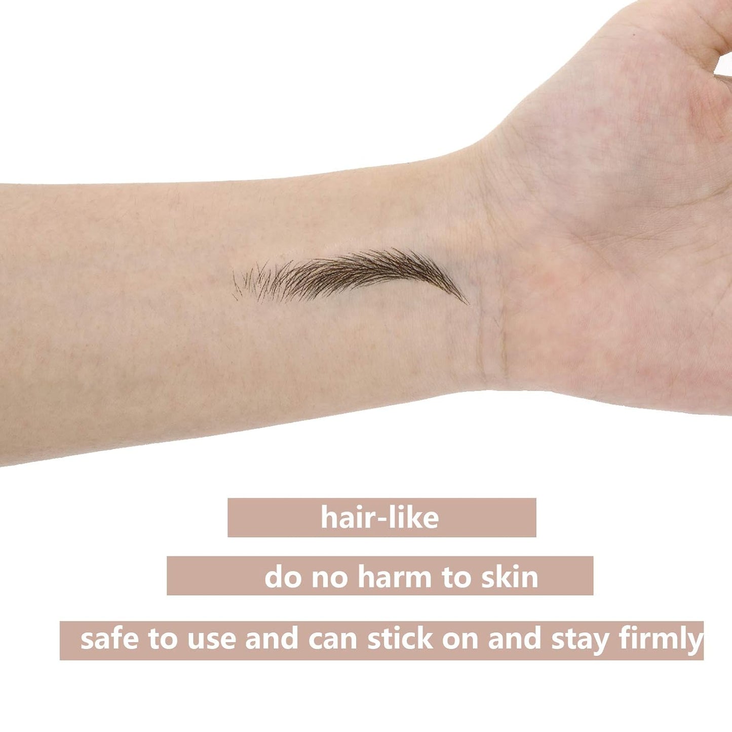 Maitys 12 Sheets 108 Pairs 4D Hair Like Waterproof Eyebrow Tattoos Stickers Temporary Transfer Brows Decal Peel off Fake Eyebrow Sticker Instant Authentic Brow Decal for Women(Simple Style)