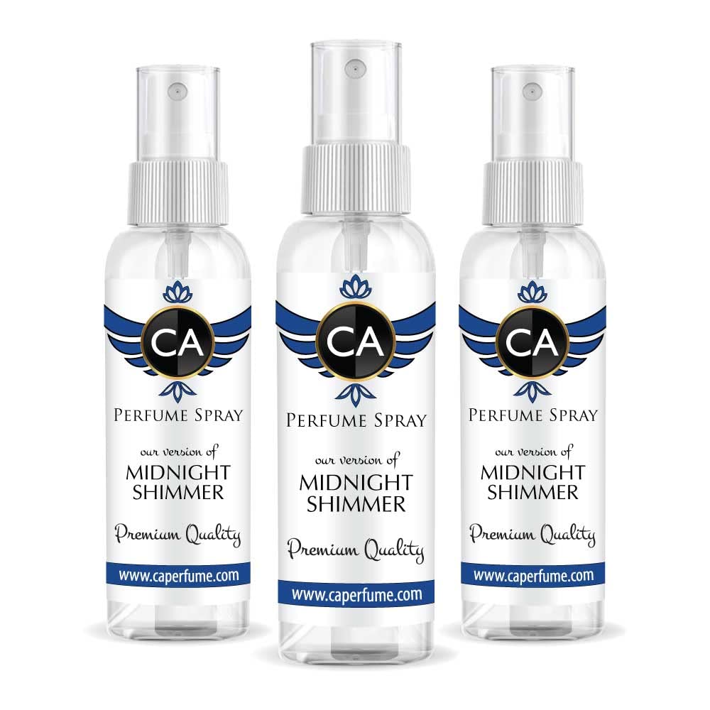 CA Perfume Eco Refill Impression of Midnight Shimmer For Women EDP Perfume Concentrated Long Lasting Eau de Parfum Spray Refillable Atomizer Bottle 2 Fl Oz/60ml-X3