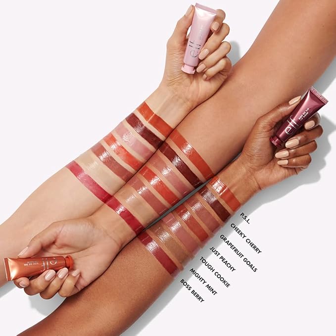 e.l.f. Ride or Die Lip Balm, Ultra-Hydrating Tinted Lip Balm, Infused with Jojoba Oil, Sheer Finish, Just Peachy, 0.42 Oz (12g)