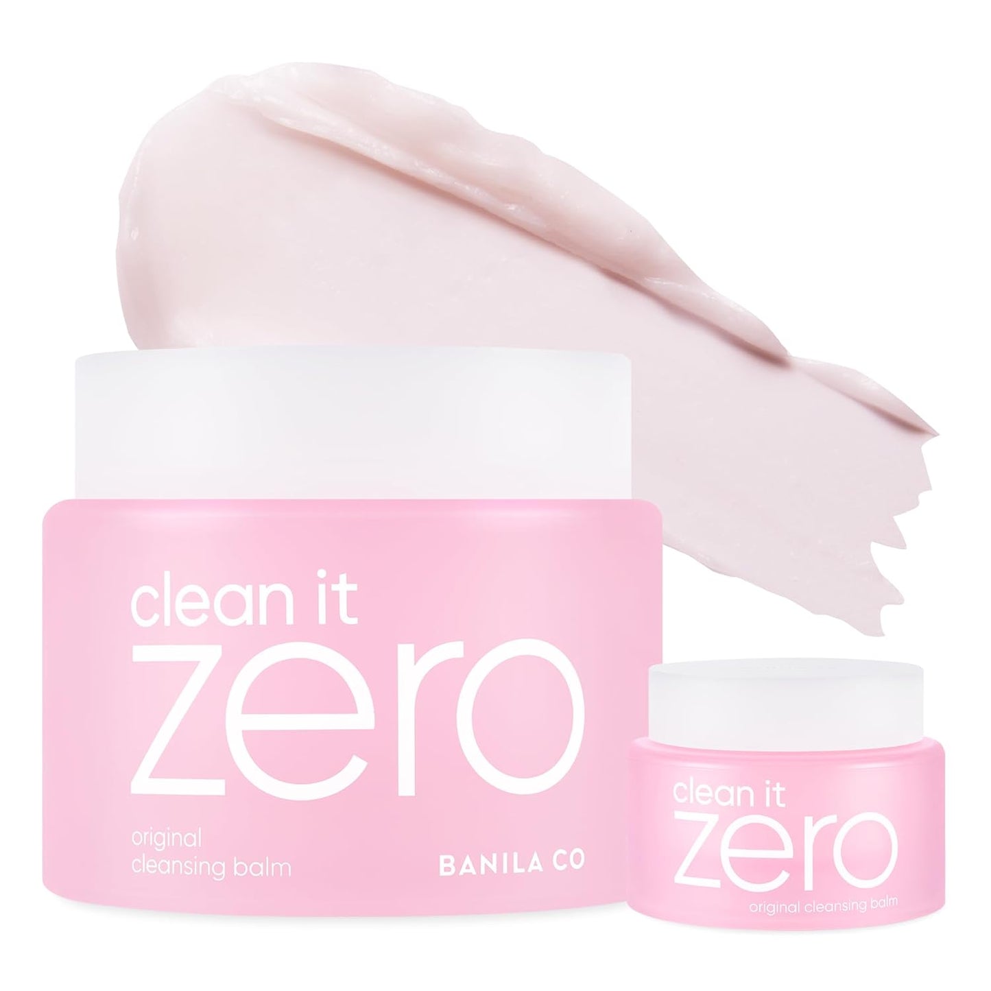 BANILA CO Clean It Zero Original Cleansing Balm Duo | Big Size 180ml + Travel Size 50ml | Korean Makeup Remover & Facial Cleanser | Vegan, Acerola Berry & Vitamin C