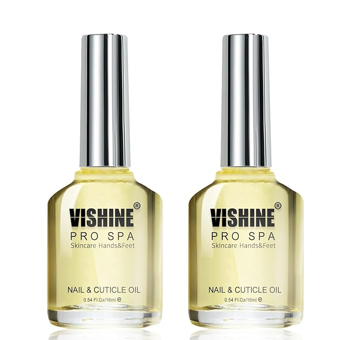 Vishine Cuticle Gel for Nails, 2pcs 16ml Cuticle Care Strengthener Oil, Repair for Damaged Nails, Moisturizing to Promote Nail Growth