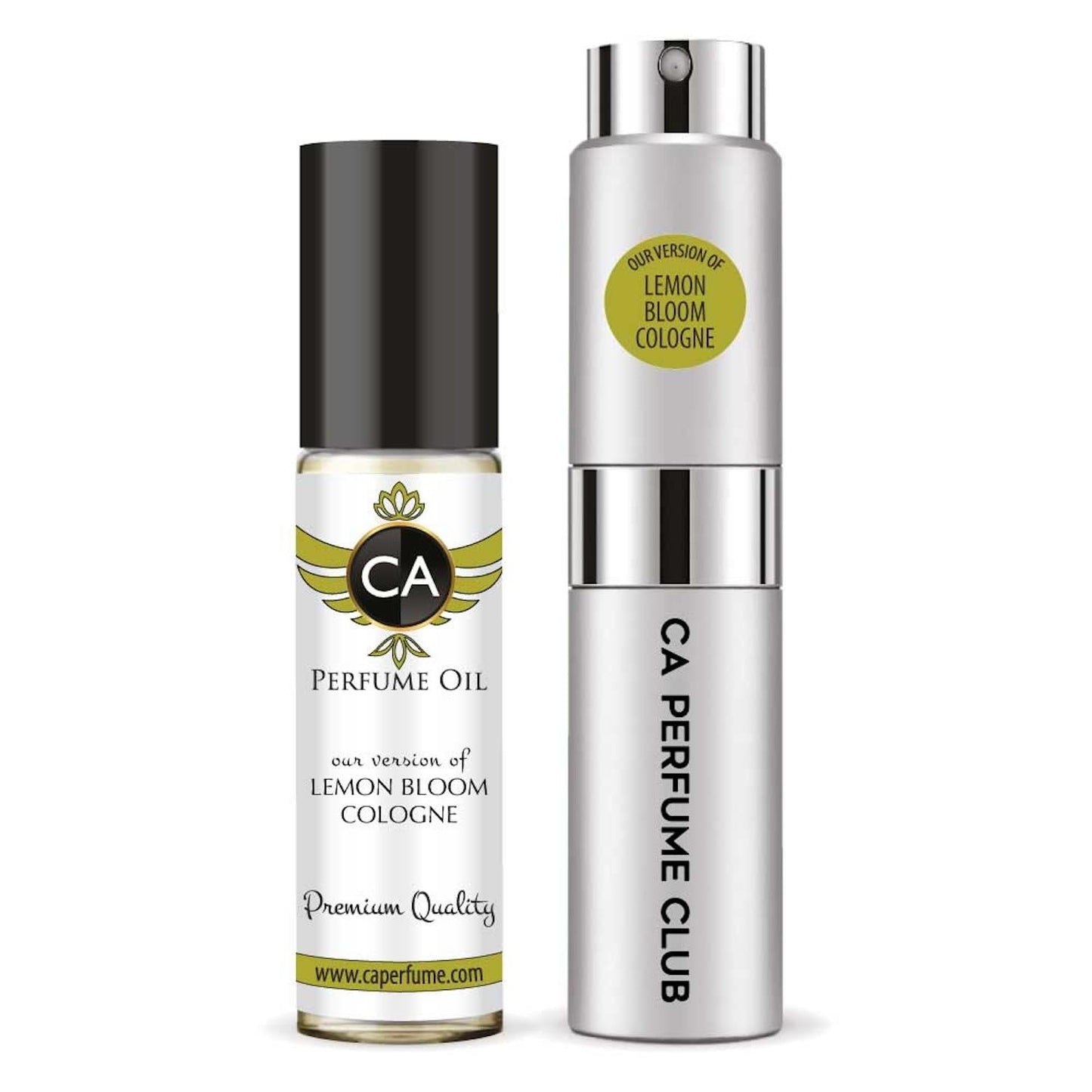 CA Perfume Duo Impression of Lemon Bloom Cologne For Women And Men Perfume Layering Set Long Lasting Travel Size EDP + Body Oil Roll-On Bottle 0.27 Fl Oz+0.33 Fl Oz