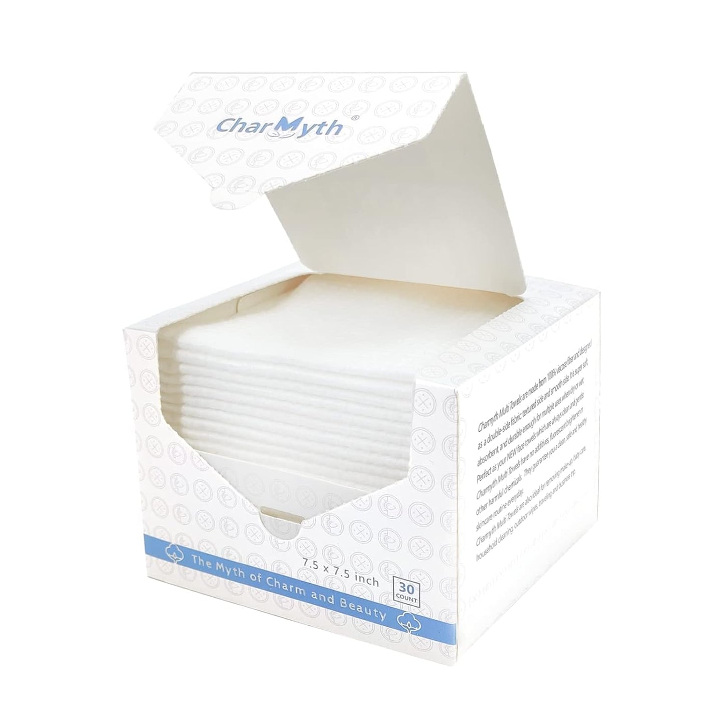 Disposable Face Towels 30 Count Extra Thick, Soft & Skin-Friendly Makeup Remover Wipes - Organic, Cruelty-Free, Degradable Dry Towels for Sensitive Skin