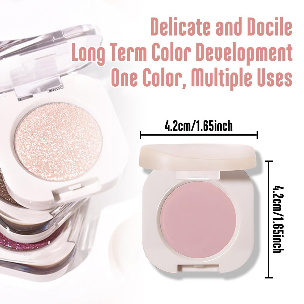 Matte Eyeshadow Palette Makeup for Older Women, Matte Nude Pink eyeshadow For Green Blue Eyes, Holographic Multichrome Cream Iridescent Single Monochrome Eye Shadow Makeup