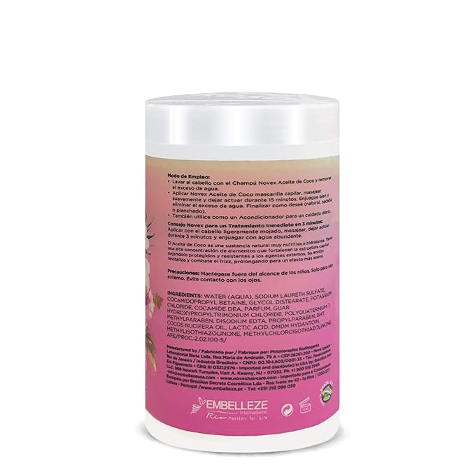 Novex Coconut Oil Deep Conditioning Mask, 35 oz - Infused with Pure 100% Organic Coconut Oil