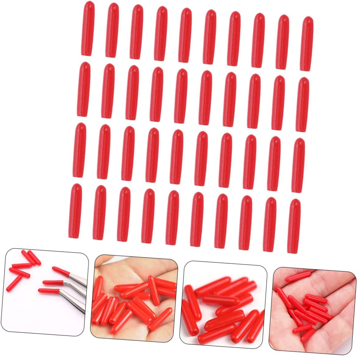 120pcs Tweezers Tip Protectors Silicone Covers for Eyelash Grafting Tweezers Non-slip Design Durable and Portable Essential Lash Tools for and Diy Enthusiasts