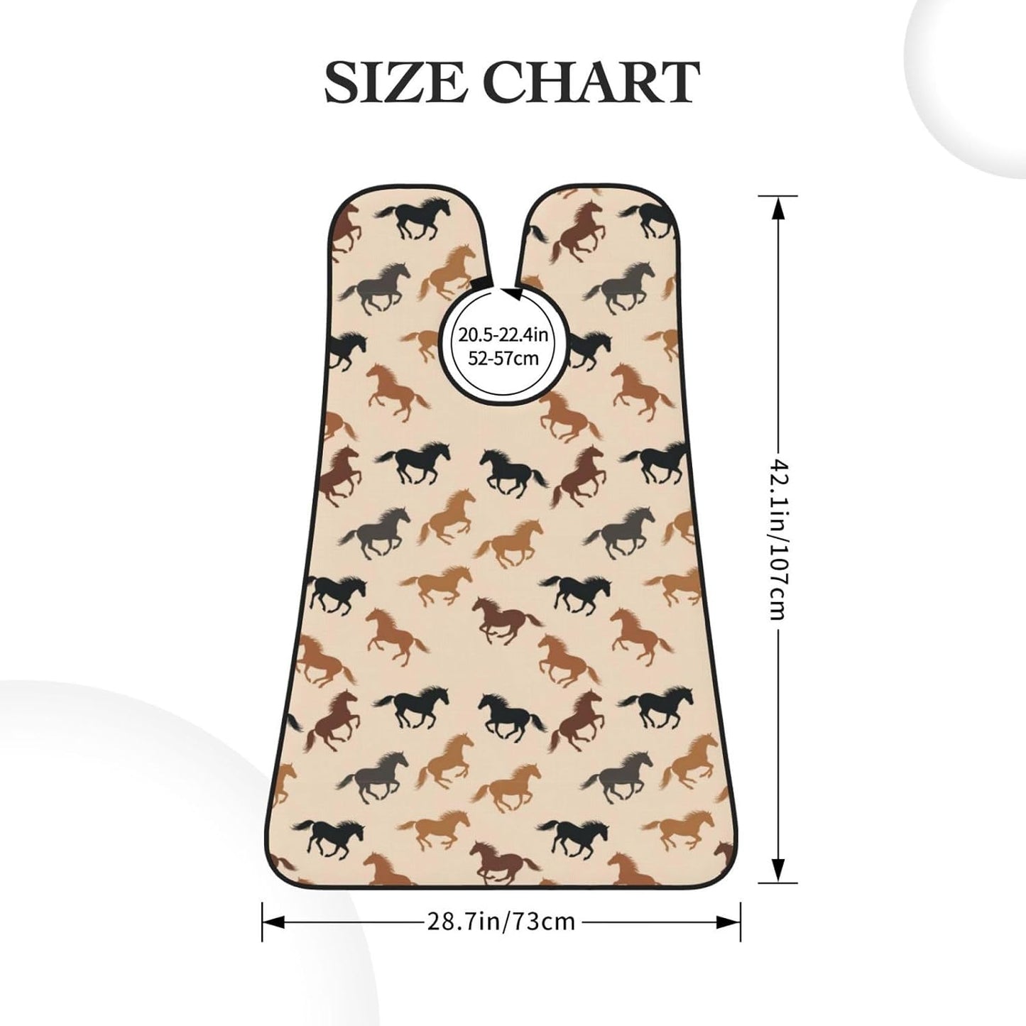 Non-Stick Beard Shaving Bib, Hair Catcher Apron with Suction Cups, Waterproof Grooming Tool for Men Husband, Wild Horse Racing Shave Bib